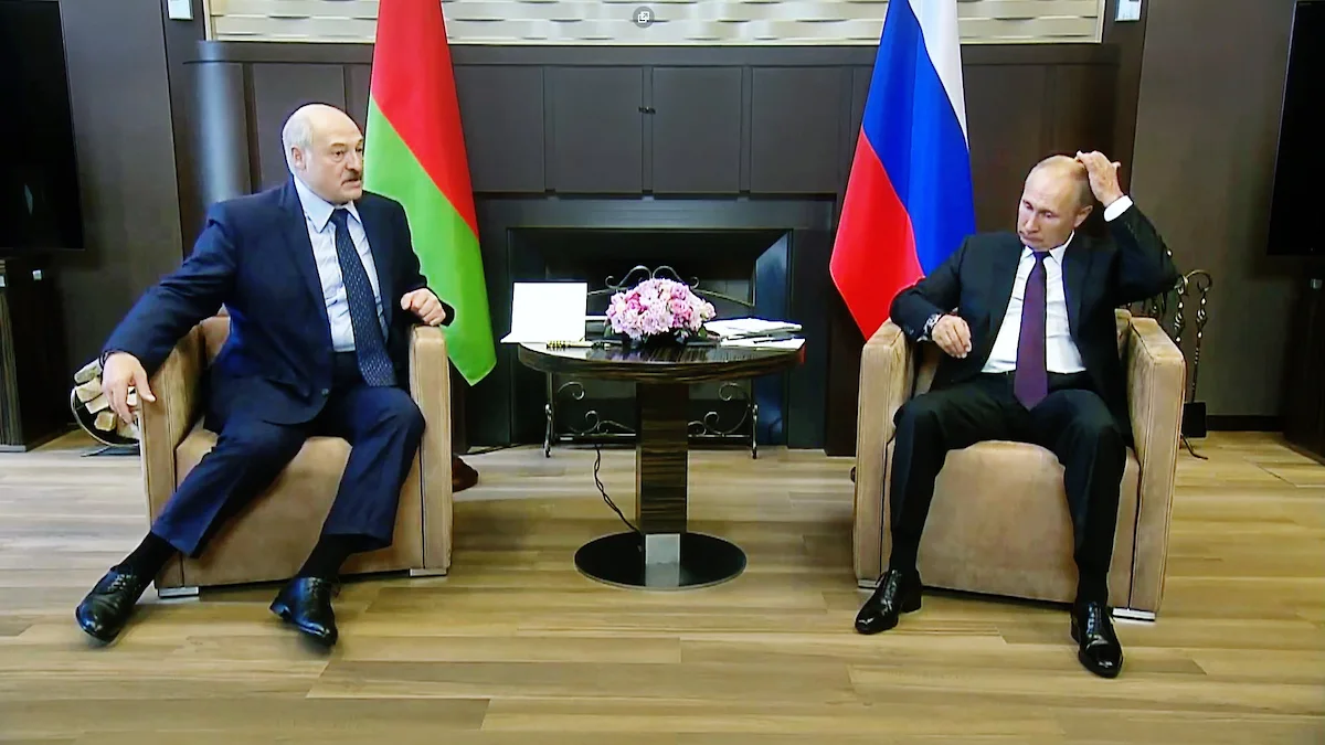 Лукашенко на встрече с Владимиром Путиным в Сочи, 14 сентября 2020 года